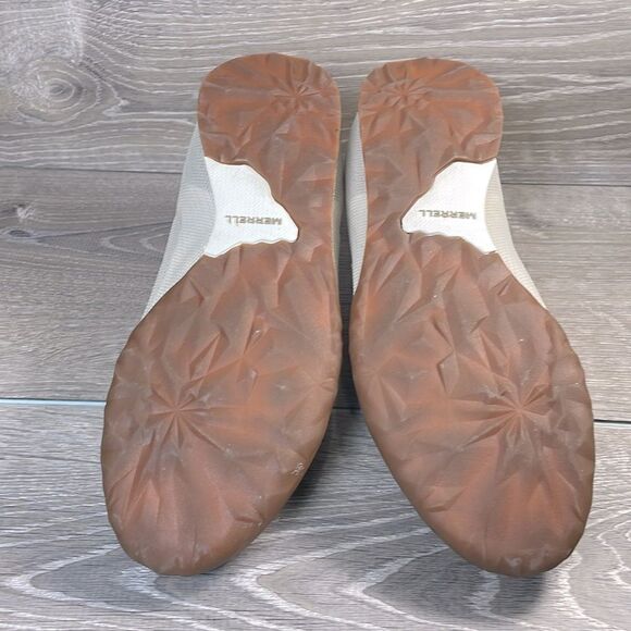 Merrell Civet Zip Silver Lining Argent Women’s Sz 8.5 Mesh Cream Tan Tennis Shoe - Picture 7 of 10